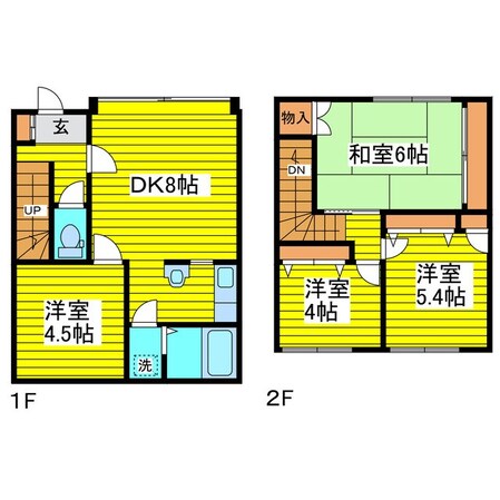 元町駅 徒歩14分 1-2階の物件間取画像